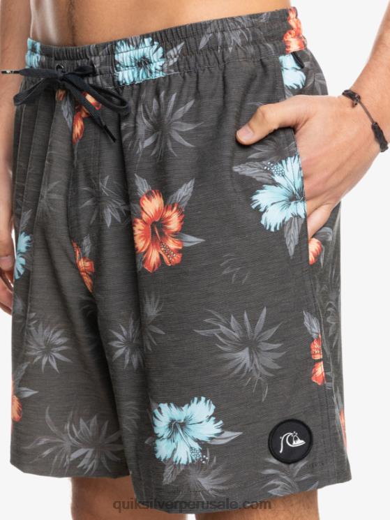 Quiksilver N8LNT1778 hombres negro mezclar uds 17 voleas