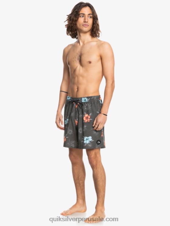 Quiksilver N8LNT1778 hombres negro mezclar uds 17 voleas