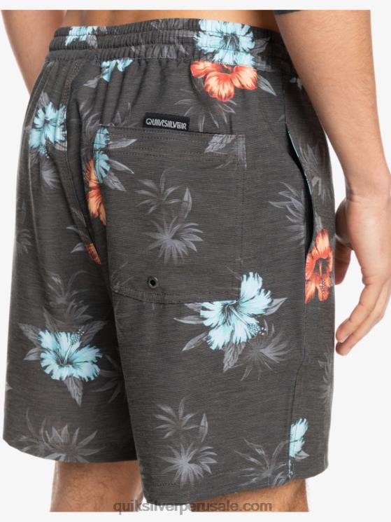 Quiksilver N8LNT1778 hombres negro mezclar uds 17 voleas