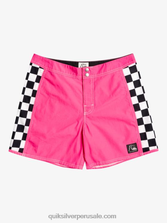 Quiksilver N8LNT1781 hombres Rosa impactante shorts de playa arco 16 originales