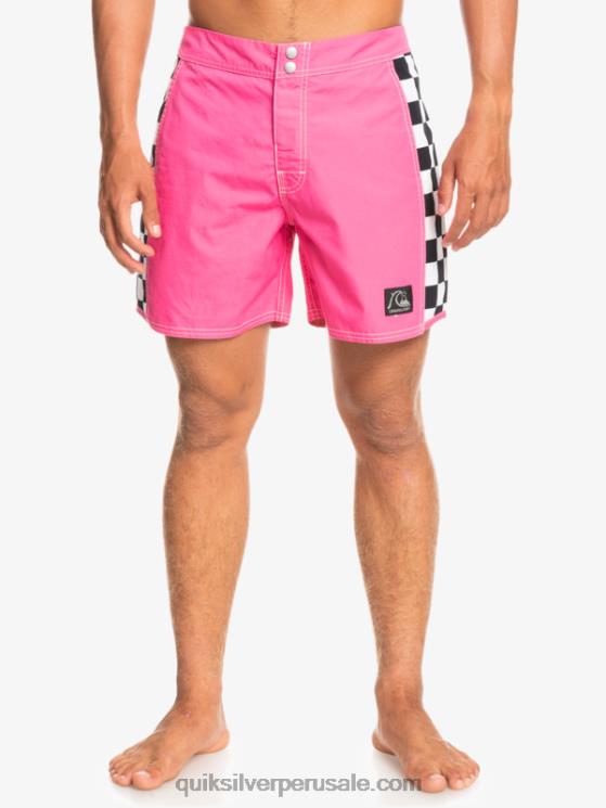 Quiksilver N8LNT1781 hombres Rosa impactante shorts de playa arco 16 originales