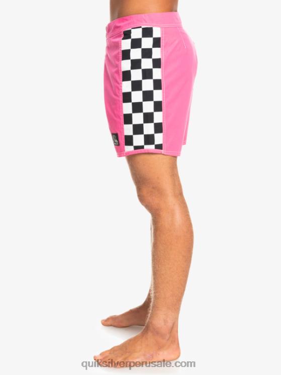 Quiksilver N8LNT1781 hombres Rosa impactante shorts de playa arco 16 originales