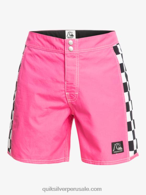 Quiksilver N8LNT1781 hombres Rosa impactante shorts de playa arco 16 originales