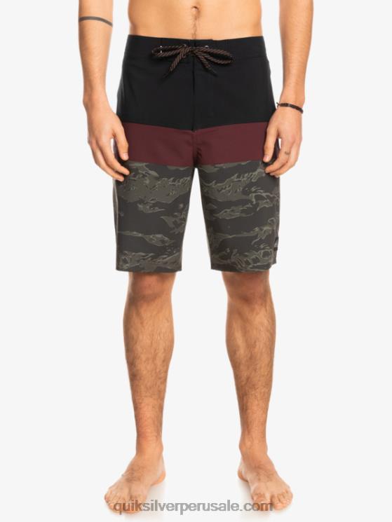 Quiksilver N8LNT1785 hombres negro shorts de playa surfsilk panel 20