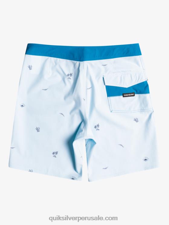 Quiksilver N8LNT1812 hombres gris azulado shorts de baño surfsilk spaced out 19