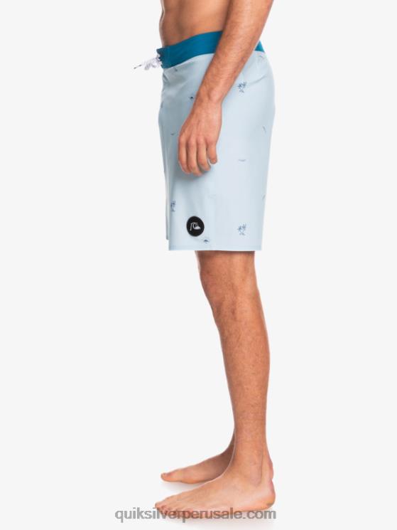 Quiksilver N8LNT1812 hombres gris azulado shorts de baño surfsilk spaced out 19