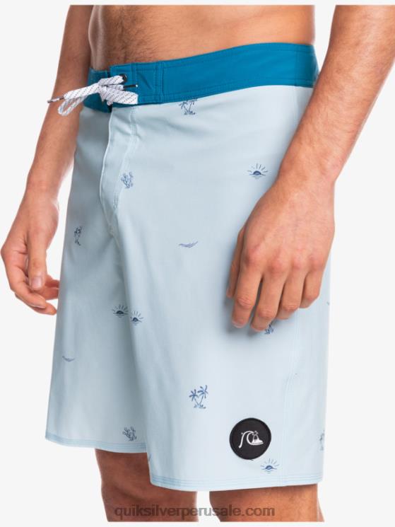 Quiksilver N8LNT1812 hombres gris azulado shorts de baño surfsilk spaced out 19