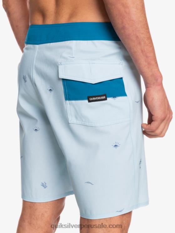 Quiksilver N8LNT1812 hombres gris azulado shorts de baño surfsilk spaced out 19