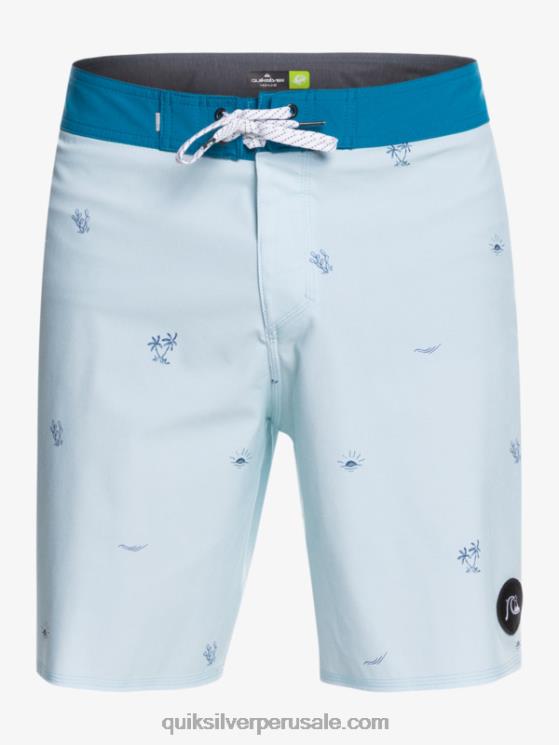 Quiksilver N8LNT1812 hombres gris azulado shorts de baño surfsilk spaced out 19