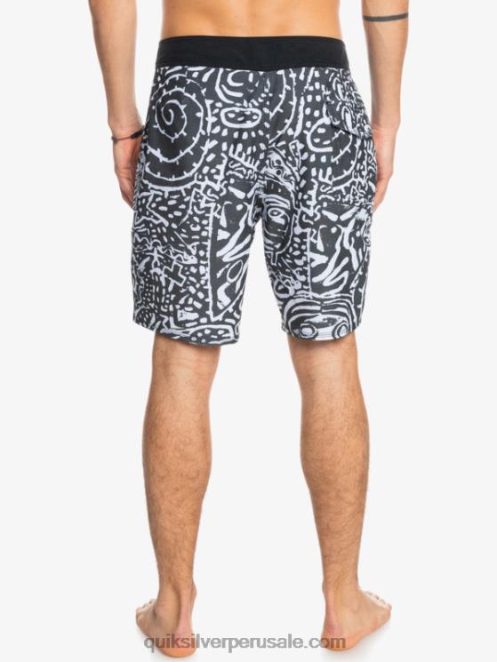 Quiksilver N8LNT1814 hombres negro shorts de playa de cáñamo elástico 69 18