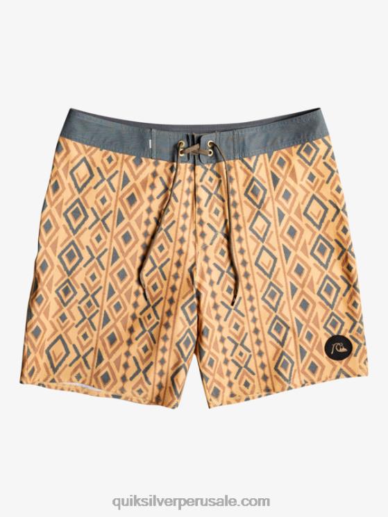 Quiksilver N8LNT1816 hombres ocre shorts de playa de cáñamo elástico 69 18