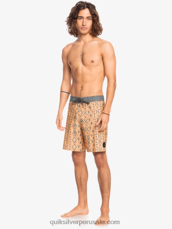 Quiksilver N8LNT1816 hombres ocre shorts de playa de cáñamo elástico 69 18