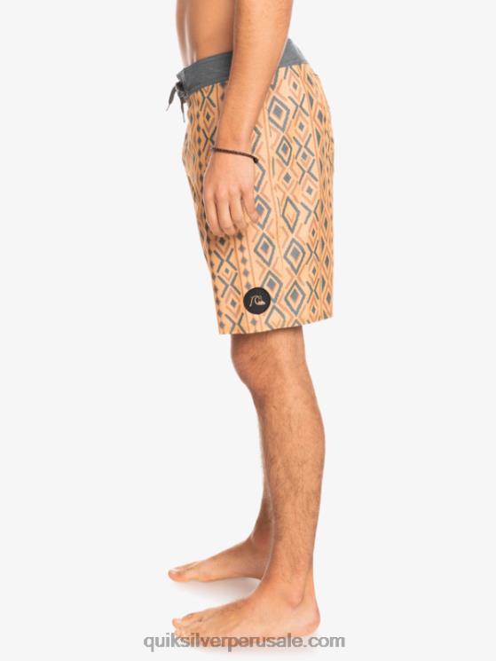 Quiksilver N8LNT1816 hombres ocre shorts de playa de cáñamo elástico 69 18