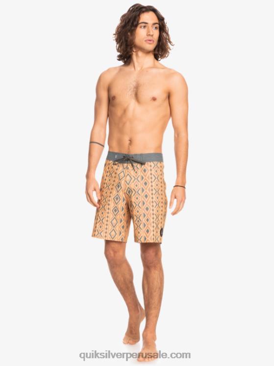Quiksilver N8LNT1816 hombres ocre shorts de playa de cáñamo elástico 69 18