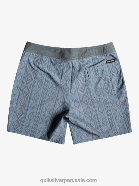 Quiksilver N8LNT1817 hombres capitanes azules shorts de playa de cáñamo elástico 69 18