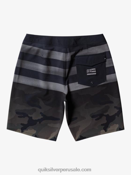 Quiksilver N8LNT181 hombres negro surfsilk hawaii orgullo 20 bañadores