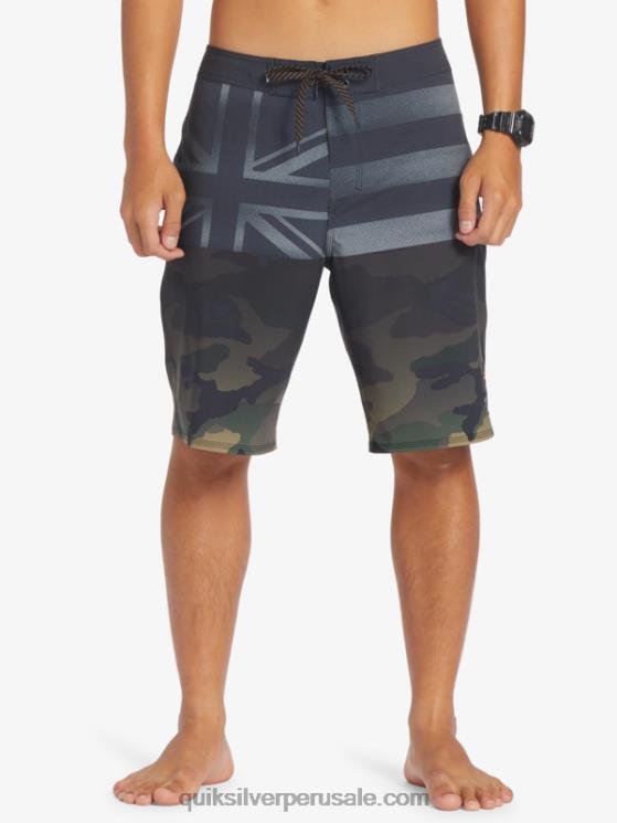 Quiksilver N8LNT181 hombres negro surfsilk hawaii orgullo 20 bañadores