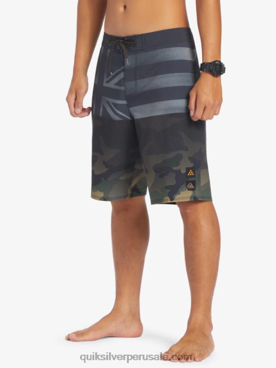 Quiksilver N8LNT181 hombres negro surfsilk hawaii orgullo 20 bañadores