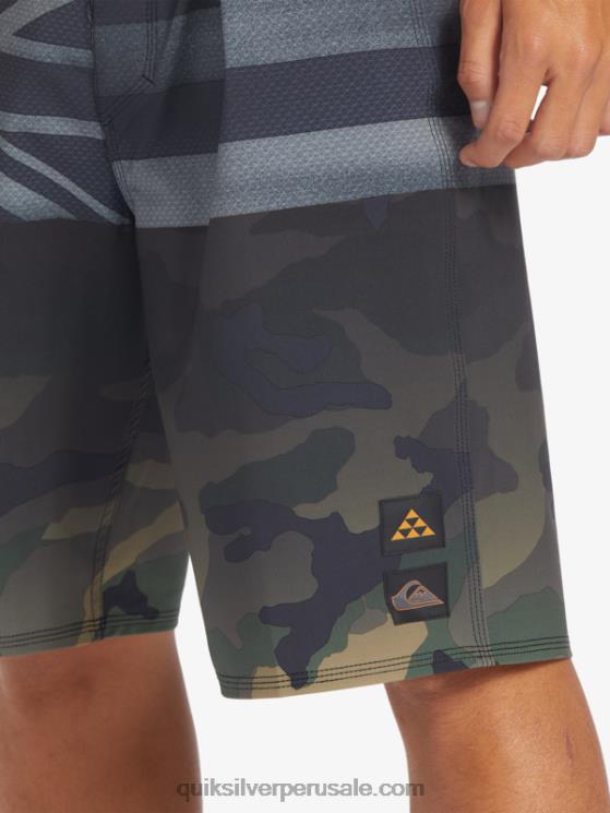 Quiksilver N8LNT181 hombres negro surfsilk hawaii orgullo 20 bañadores