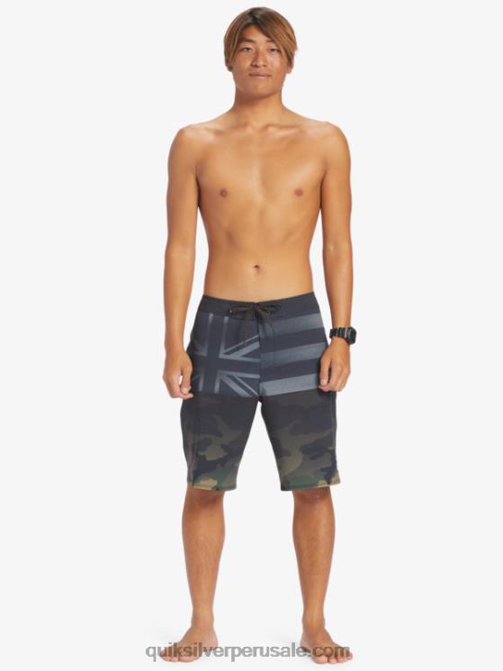 Quiksilver N8LNT181 hombres negro surfsilk hawaii orgullo 20 bañadores