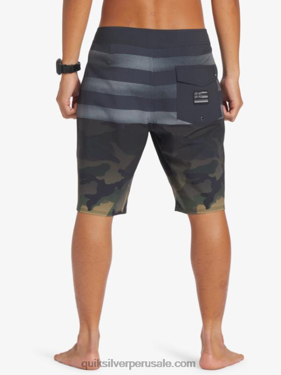 Quiksilver N8LNT181 hombres negro surfsilk hawaii orgullo 20 bañadores