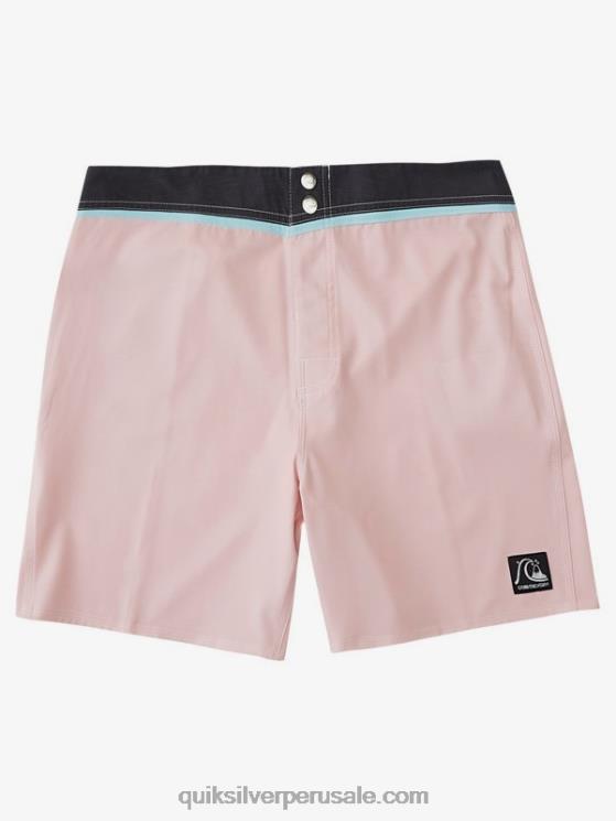Quiksilver N8LNT1829 hombres Rosa suave shorts de baño reciclados solid snap 17