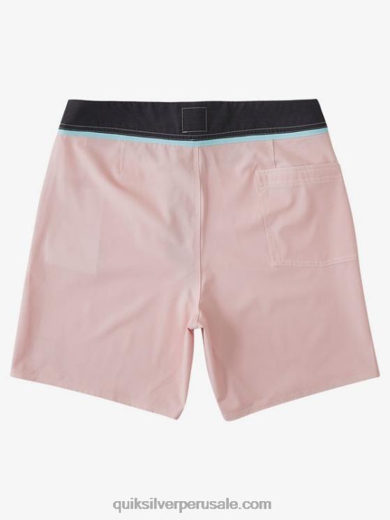 Quiksilver N8LNT1829 hombres Rosa suave shorts de baño reciclados solid snap 17