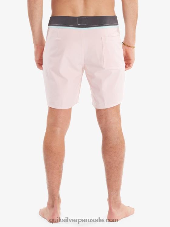 Quiksilver N8LNT1829 hombres Rosa suave shorts de baño reciclados solid snap 17