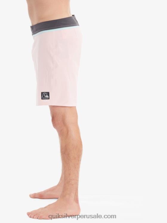 Quiksilver N8LNT1829 hombres Rosa suave shorts de baño reciclados solid snap 17