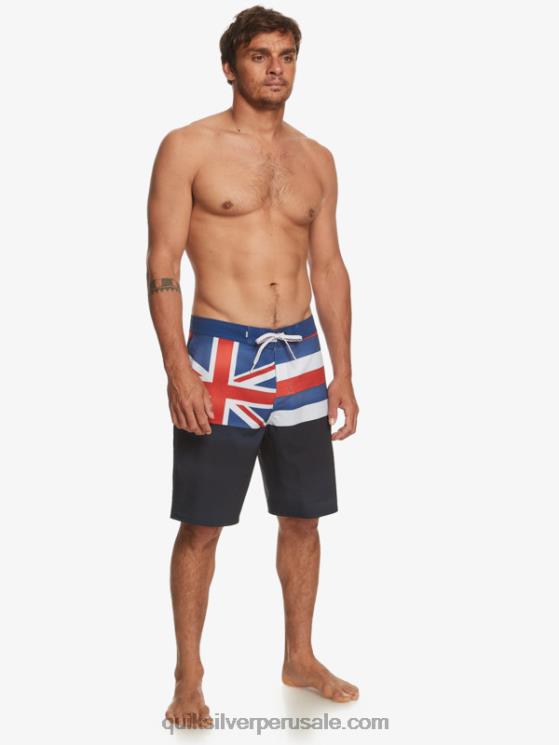 Quiksilver N8LNT182 hombres chaqueta azul marino surfsilk hawaii orgullo 20 bañadores
