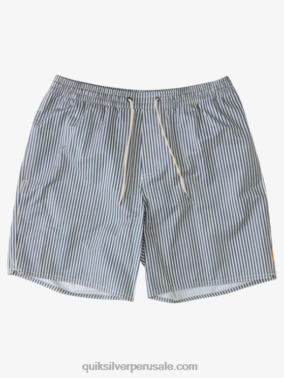 Quiksilver N8LNT1842 hombres raya azul de la cubierta del alférez baraja waterman stripe 19 voleas