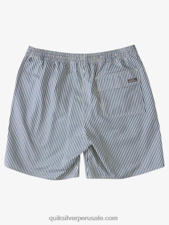Quiksilver N8LNT1842 hombres raya azul de la cubierta del alférez baraja waterman stripe 19 voleas