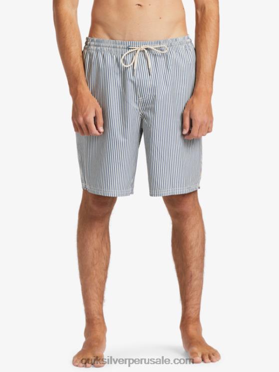 Quiksilver N8LNT1842 hombres raya azul de la cubierta del alférez baraja waterman stripe 19 voleas