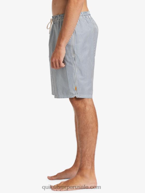 Quiksilver N8LNT1842 hombres raya azul de la cubierta del alférez baraja waterman stripe 19 voleas