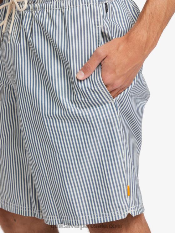 Quiksilver N8LNT1842 hombres raya azul de la cubierta del alférez baraja waterman stripe 19 voleas