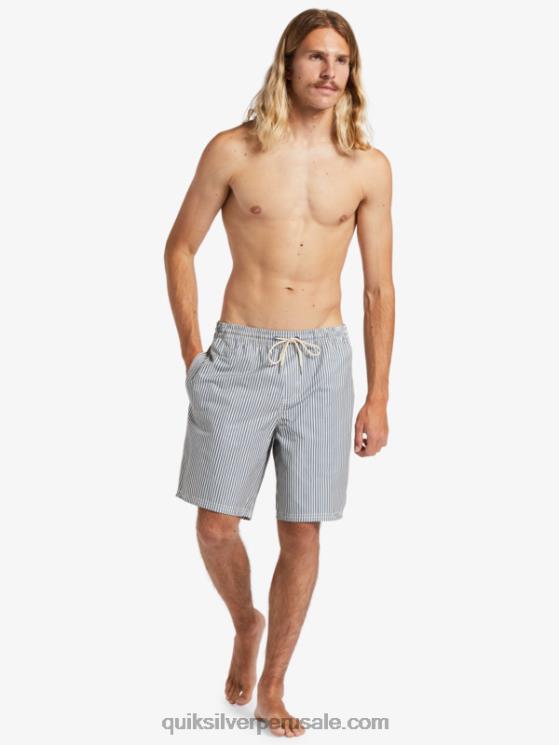 Quiksilver N8LNT1842 hombres raya azul de la cubierta del alférez baraja waterman stripe 19 voleas
