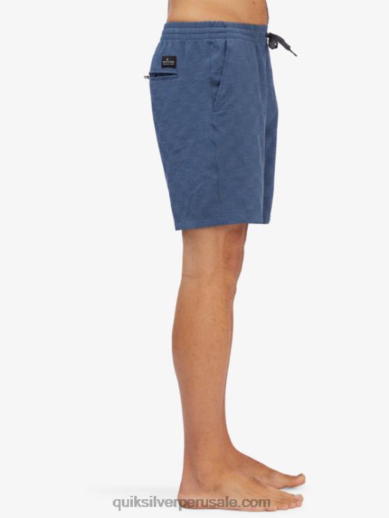 Quiksilver N8LNT1854 hombres Mar de los Sargazos shorts de playa elásticos a cuadros 18 anfibios