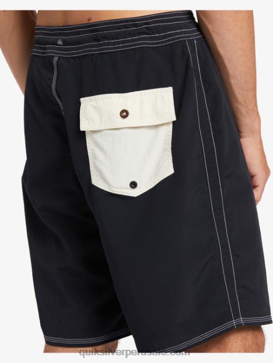 Quiksilver N8LNT1855 hombres negro shorts de playa waterman retroceso 19