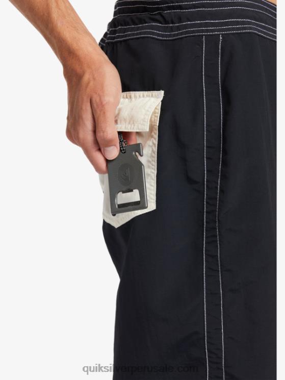Quiksilver N8LNT1855 hombres negro shorts de playa waterman retroceso 19