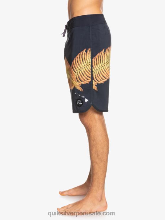 Quiksilver N8LNT1881 hombres negro shorts de playa surfsilk hawaii scallop 19