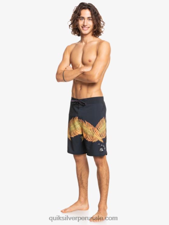 Quiksilver N8LNT1881 hombres negro shorts de playa surfsilk hawaii scallop 19