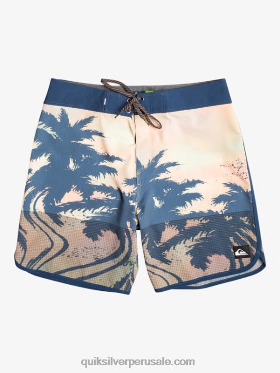 Quiksilver N8LNT18 hombres turquesa pastel shorts de playa highlite festoneado 19