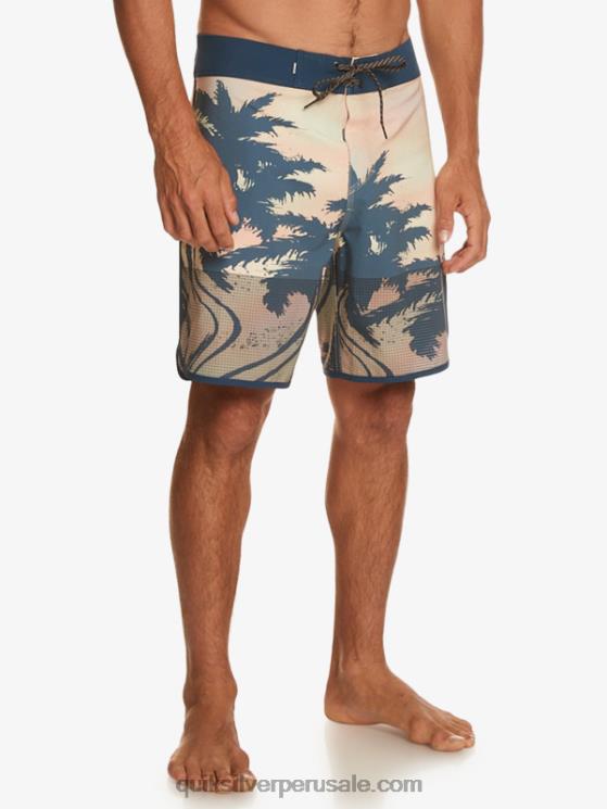 Quiksilver N8LNT18 hombres turquesa pastel shorts de playa highlite festoneado 19