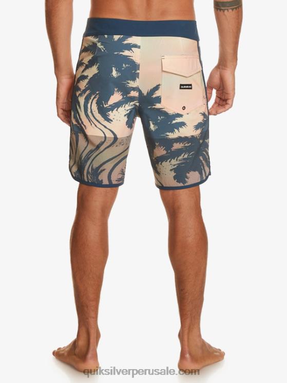 Quiksilver N8LNT18 hombres turquesa pastel shorts de playa highlite festoneado 19