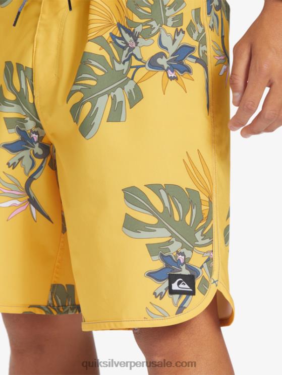 Quiksilver N8LNT214 hombres yema de huevo shorts de playa surfsilk festoneado 19