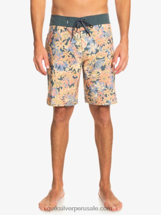 Quiksilver N8LNT219 hombres pizarra oscura shorts de playa surfsilk festoneado 19