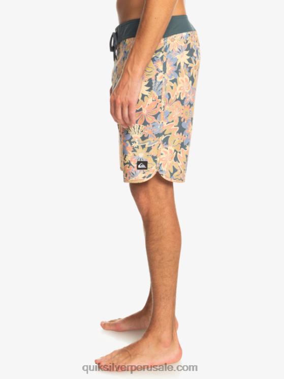 Quiksilver N8LNT219 hombres pizarra oscura shorts de playa surfsilk festoneado 19