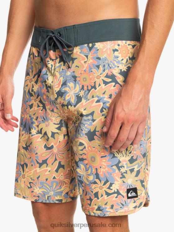Quiksilver N8LNT219 hombres pizarra oscura shorts de playa surfsilk festoneado 19