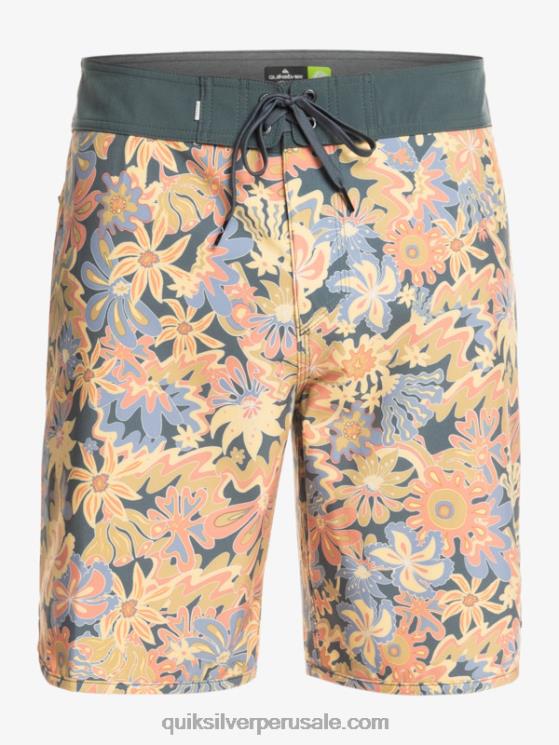 Quiksilver N8LNT219 hombres pizarra oscura shorts de playa surfsilk festoneado 19