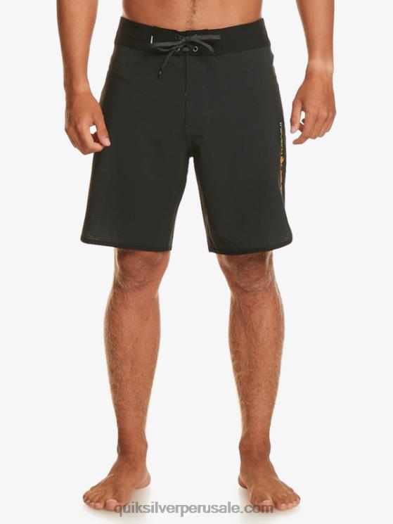 Quiksilver N8LNT21 hombres negro shorts de playa highlite festoneado 19